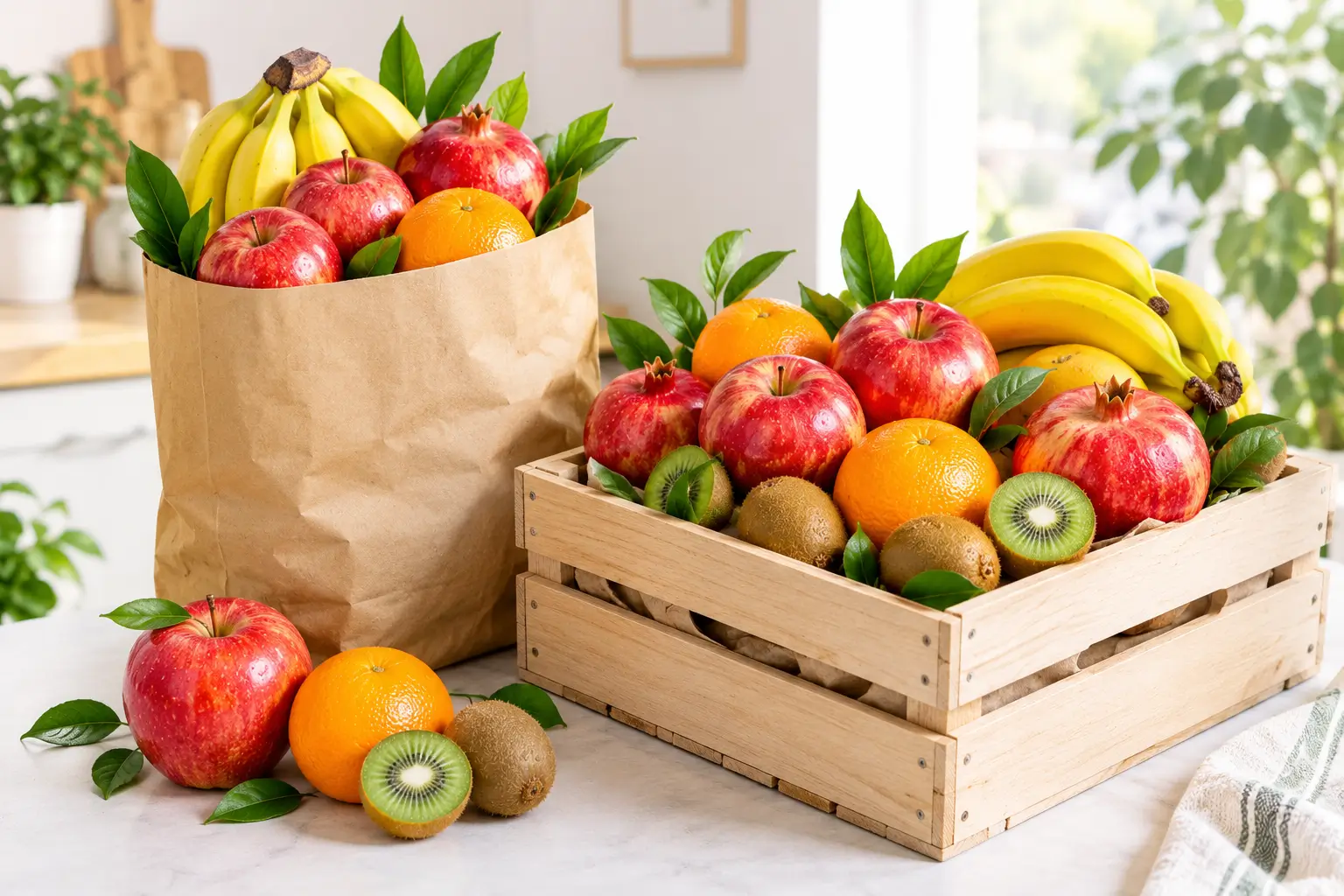 بسته‌بندی بهداشتی میوه تازه برای ارسال به منزل